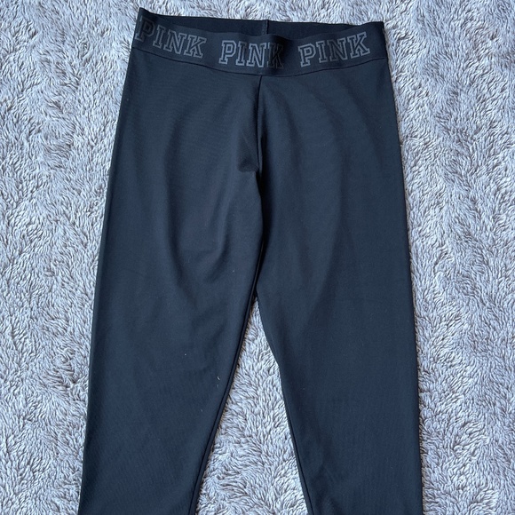 PINK Victoria's Secret Pants - PINK Ultimate Cropped Black Leggins Size S/P